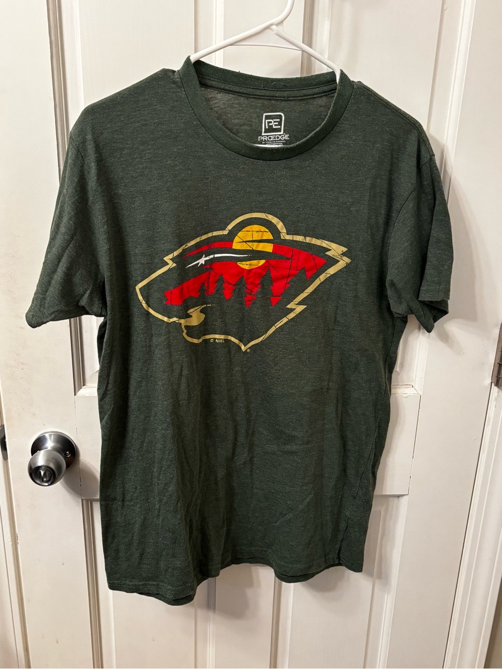 Pro Edge Green Short Sleeve Tee with Red and Yellow Graphic